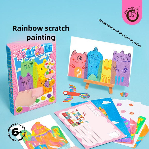 Eptchn Scratch Art Squeegee Painting Kits for Kids